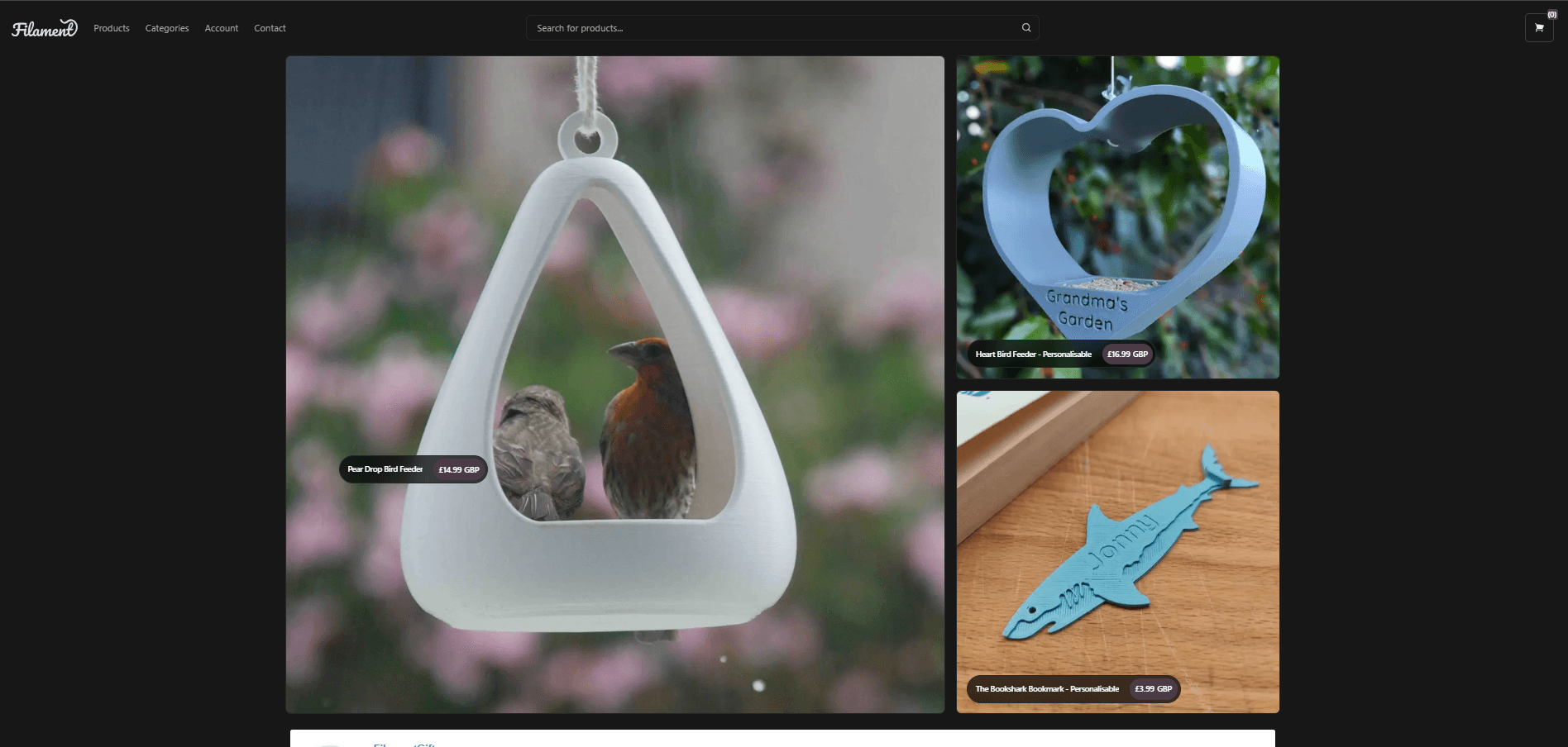 Filament Gifts case study preview